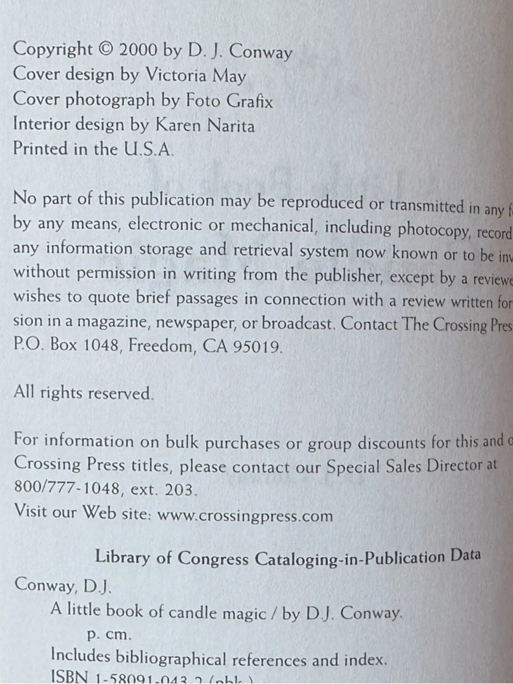 D.J. Conway A Little Book of Candle Magic & Pendulum Magic Paperback Book Set